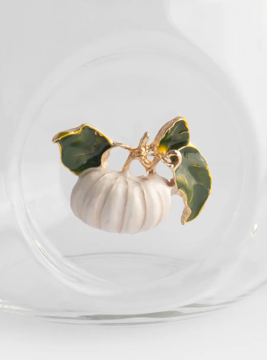 Кружка, 450 мл, стекло Б/металл, Тыква, Light pumpkin ,image-2