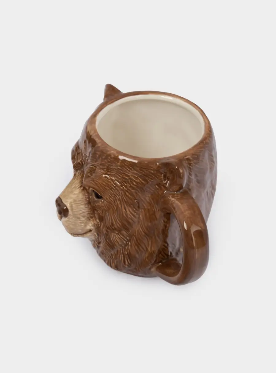 Кружка, 540 мл, керамика, коричневая, Медведь, Manly ,image-2