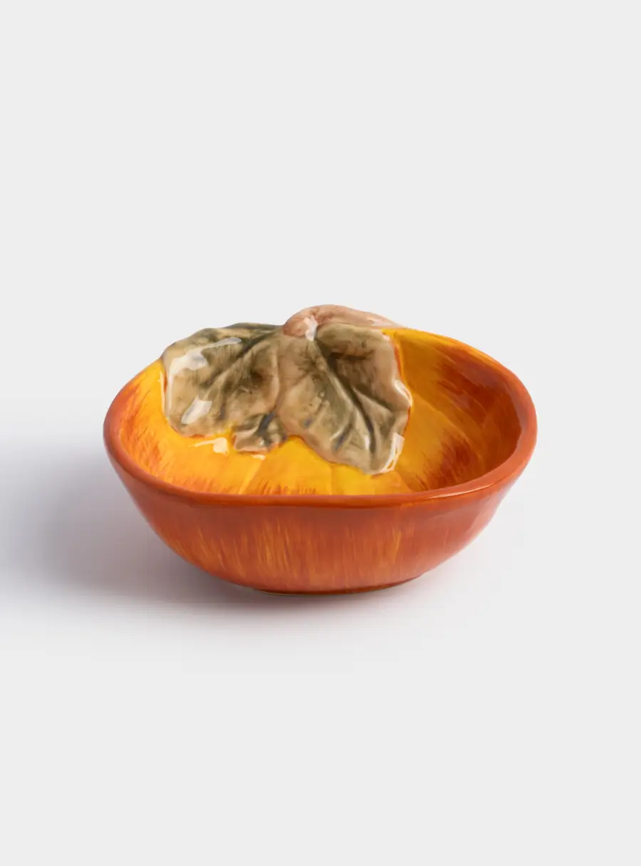 Пиала, 14х5 см, керамика, оранжево-зеленая, Тыква, Bright pumpkin ,image-1