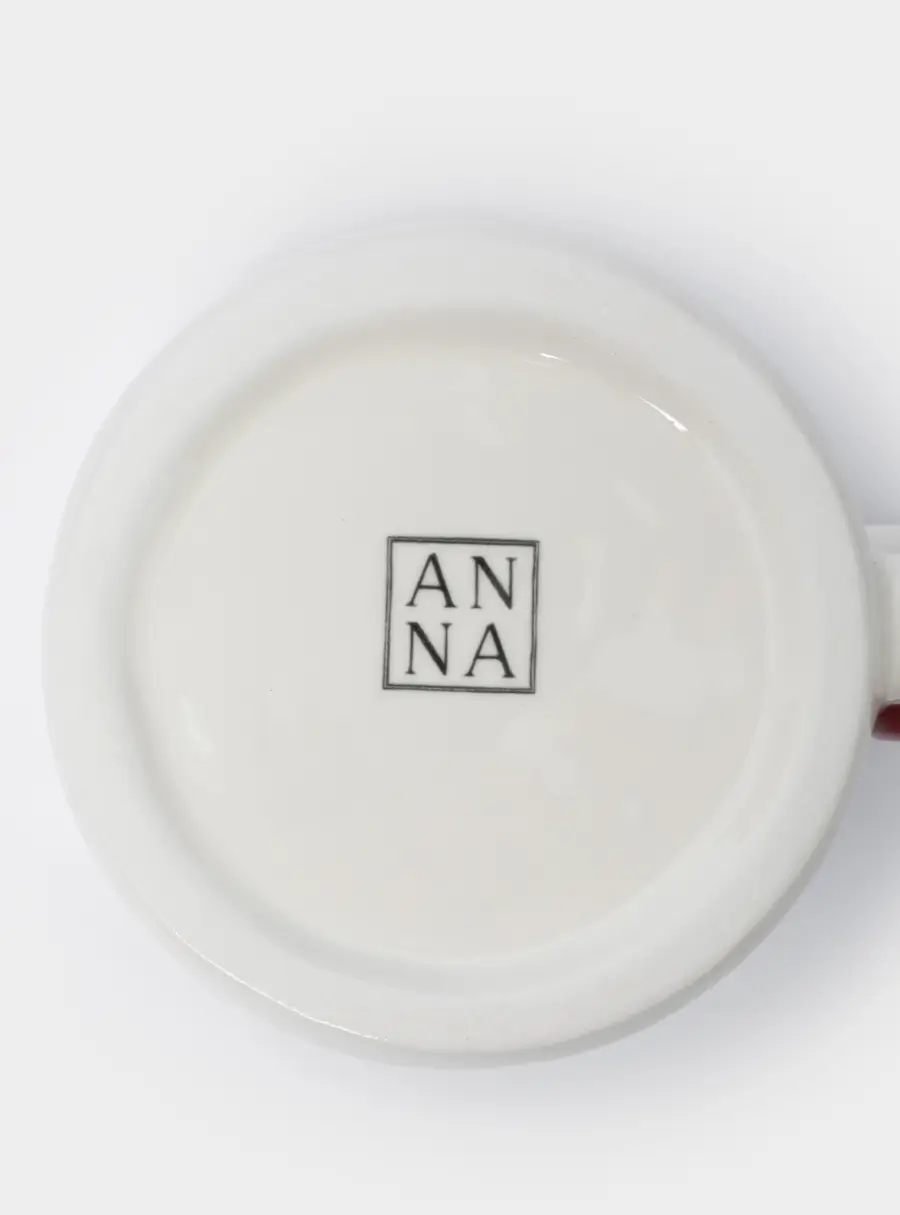 Кружка, 400 мл, керамика D, молочно-красная, Бант, image-5