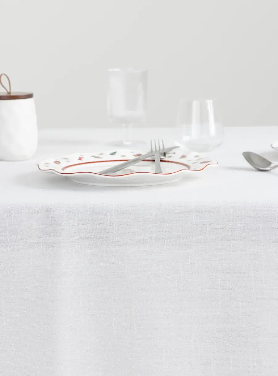 Скатерть, 160х160 см, полиэстер, бело-серебристая, Floe, image-4