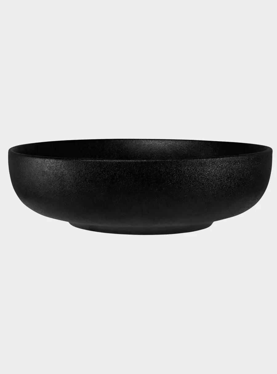 Салатник, 27х8 см, 2,5 л, фарфор P, черный, матовый, Caviar Black