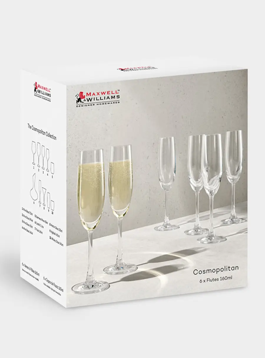 Набор бокалов для шампанского, 6 пр, 160 мл, Cosmopolitan, image-2
