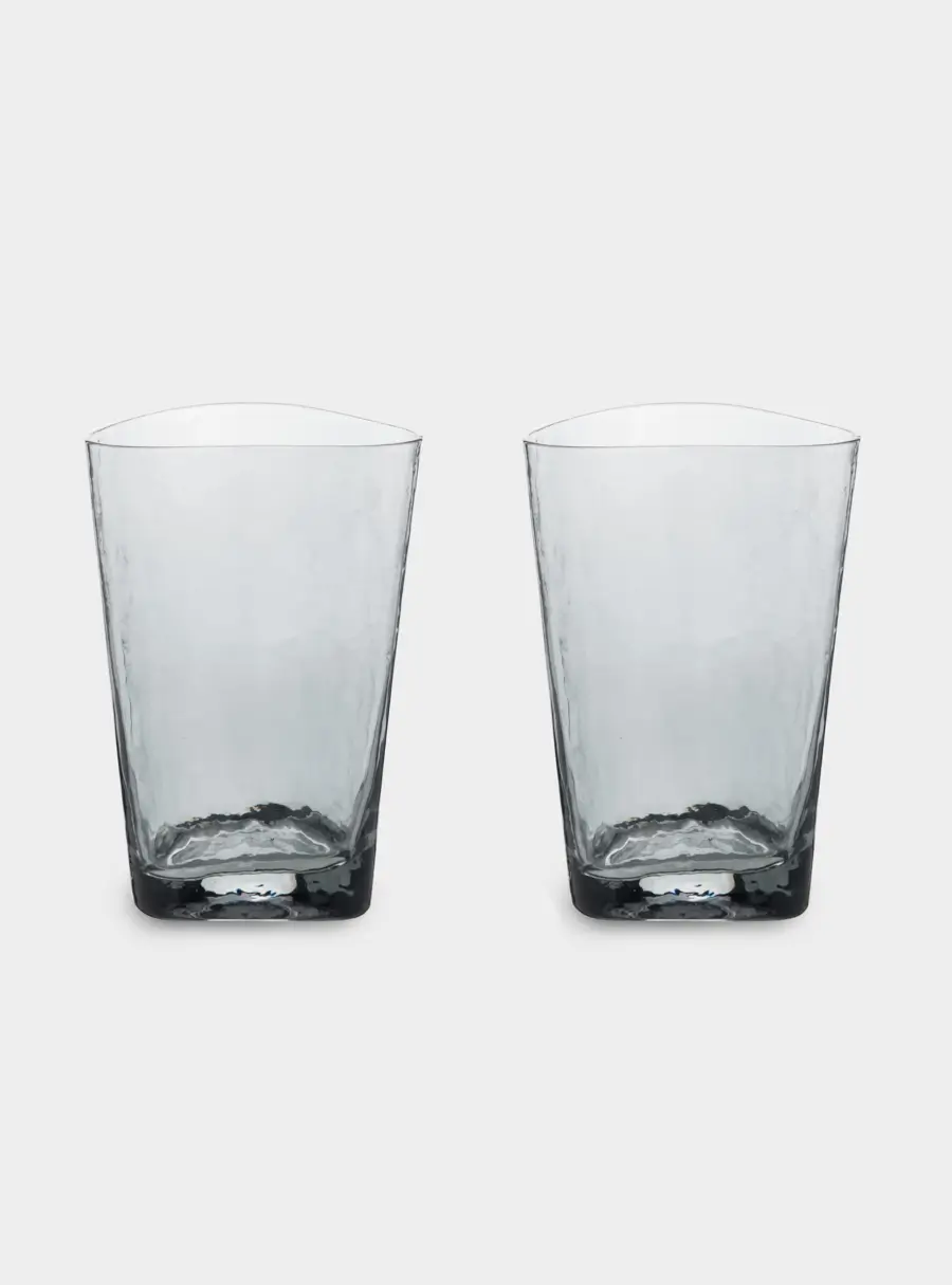 Стакан, 13 см, 400 мл, 2 шт, стекло, серый, Nocturne ,image-0