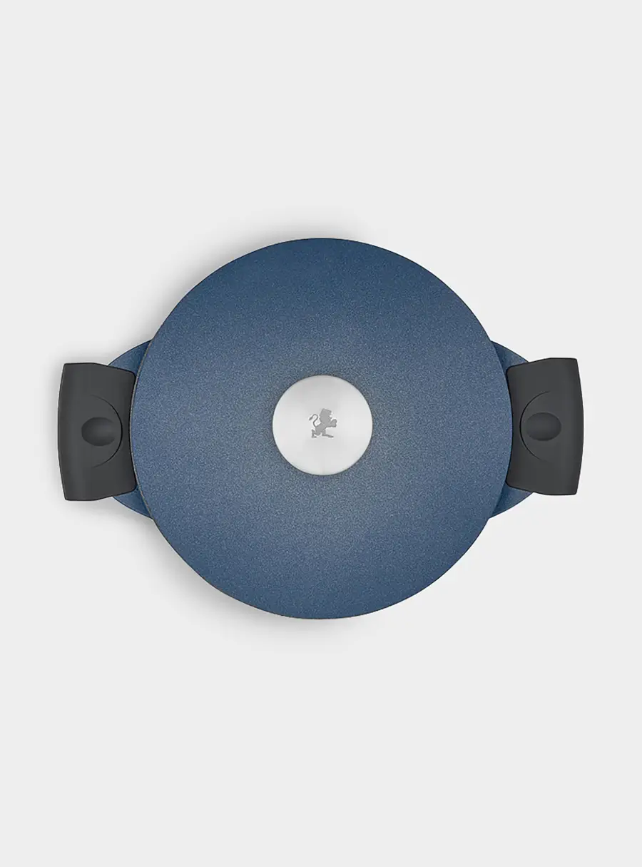 Кастрюля, 20 см, 2.4 л, с крышкой, с покрытием, алюминий, синяя, Agile ,image-1