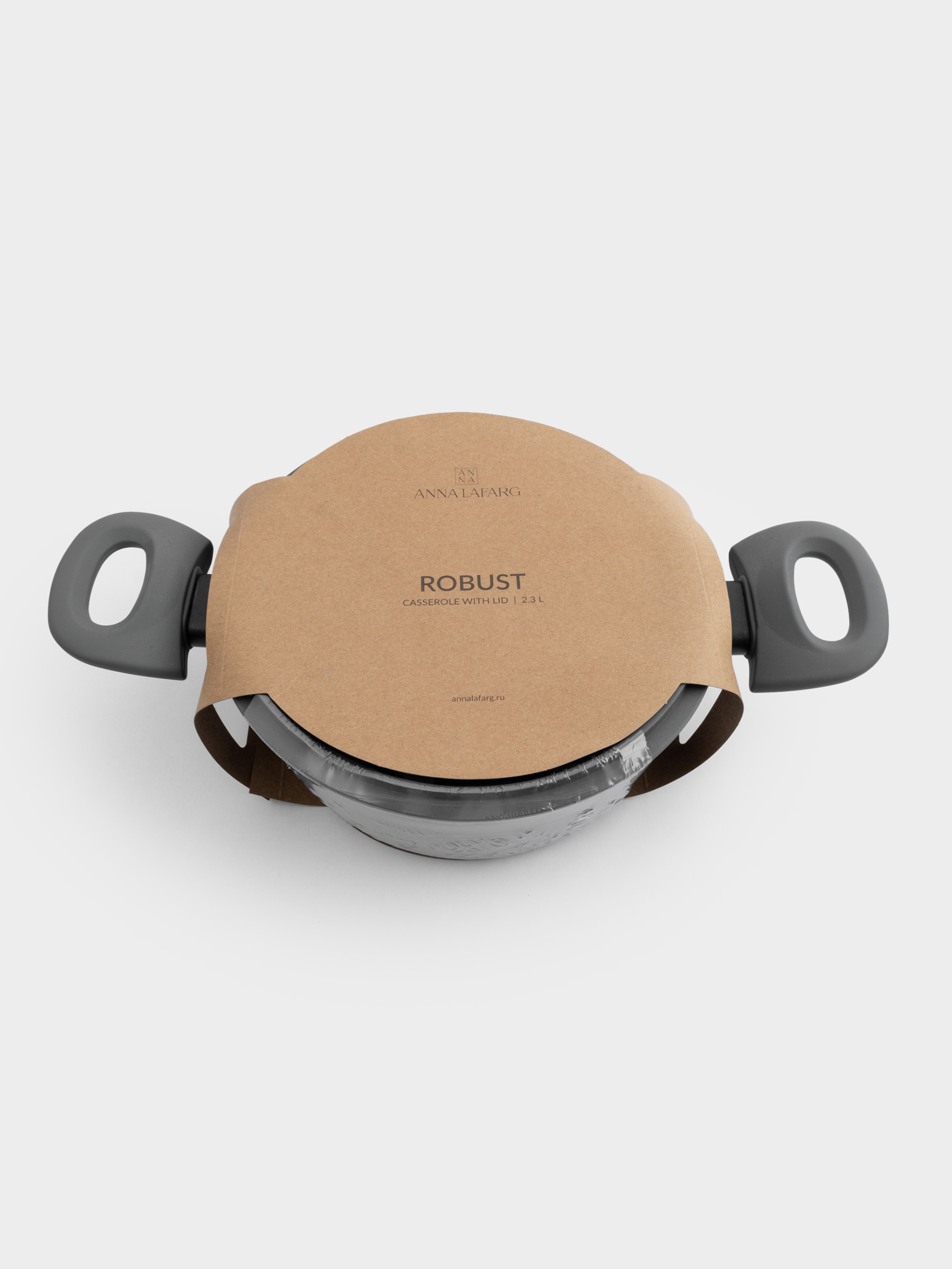 Кастрюля, 20 см, 2,3 л, с крышкой, с покрытием, алюминий, серо-черная, Robust, image-7