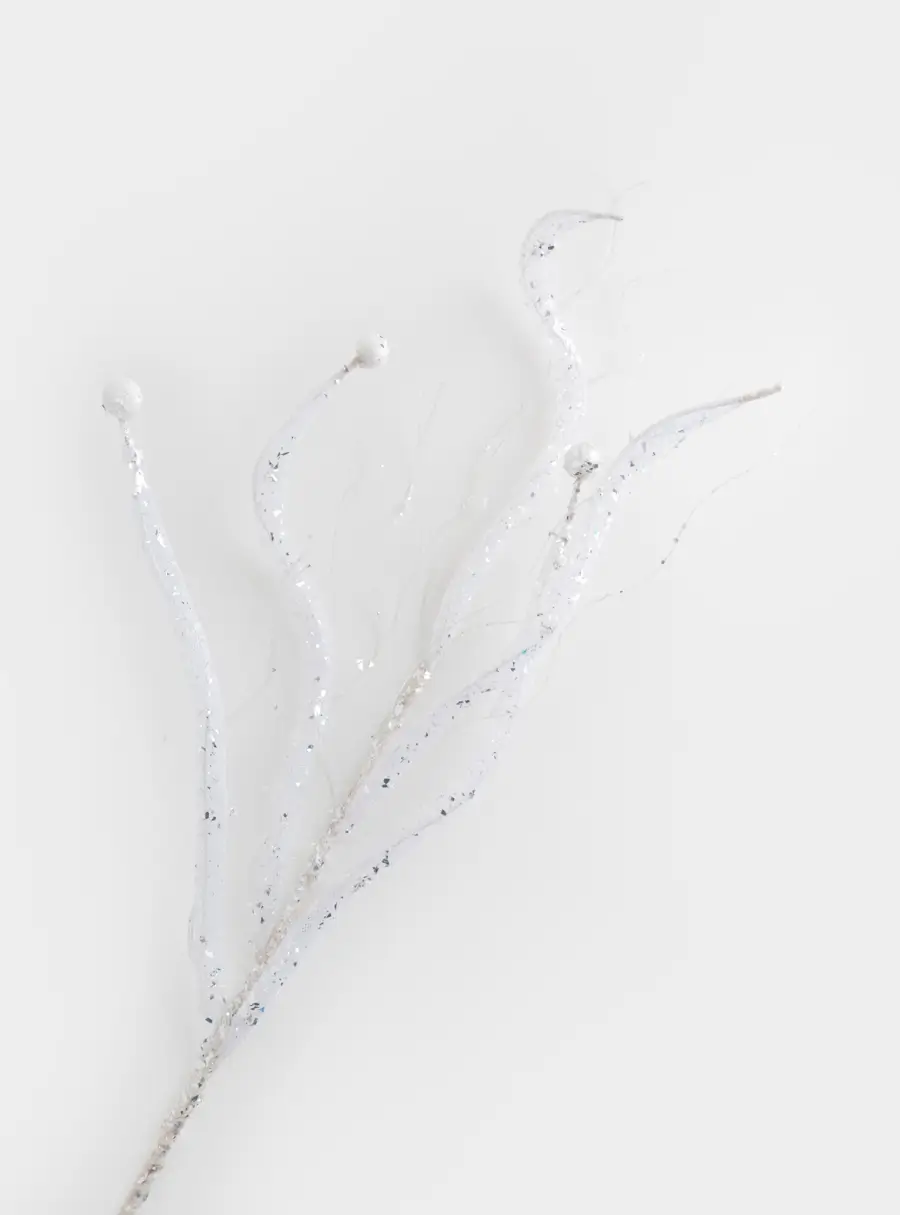 Ветка декоративная, 77 см, пластик/металл, Серебристые ветви, Interior silver ,image-1