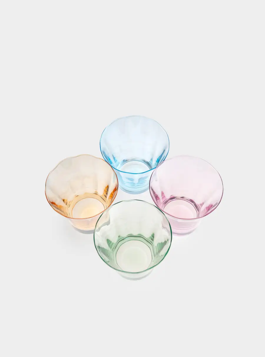 Стакан, 10 см, 340 мл, 4 шт, стекло, цветной микс, Lyon ,image-3
