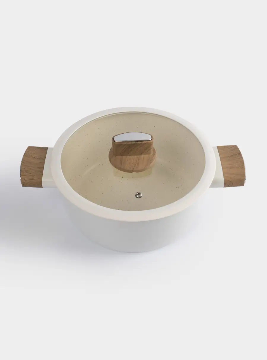 Кастрюля, 24 см, 4,1 л, с крышкой, с покрытием, алюминий, молочная, Palisander ,image-1