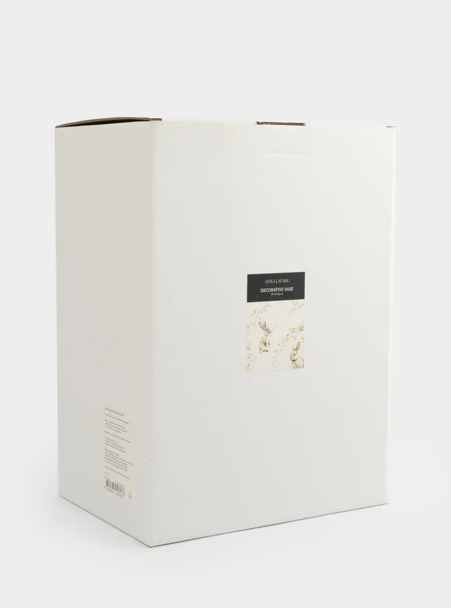 Ваза декоративная, 31 см, полирезин, золотистая, Кролик в венке, Rabbit, image-7