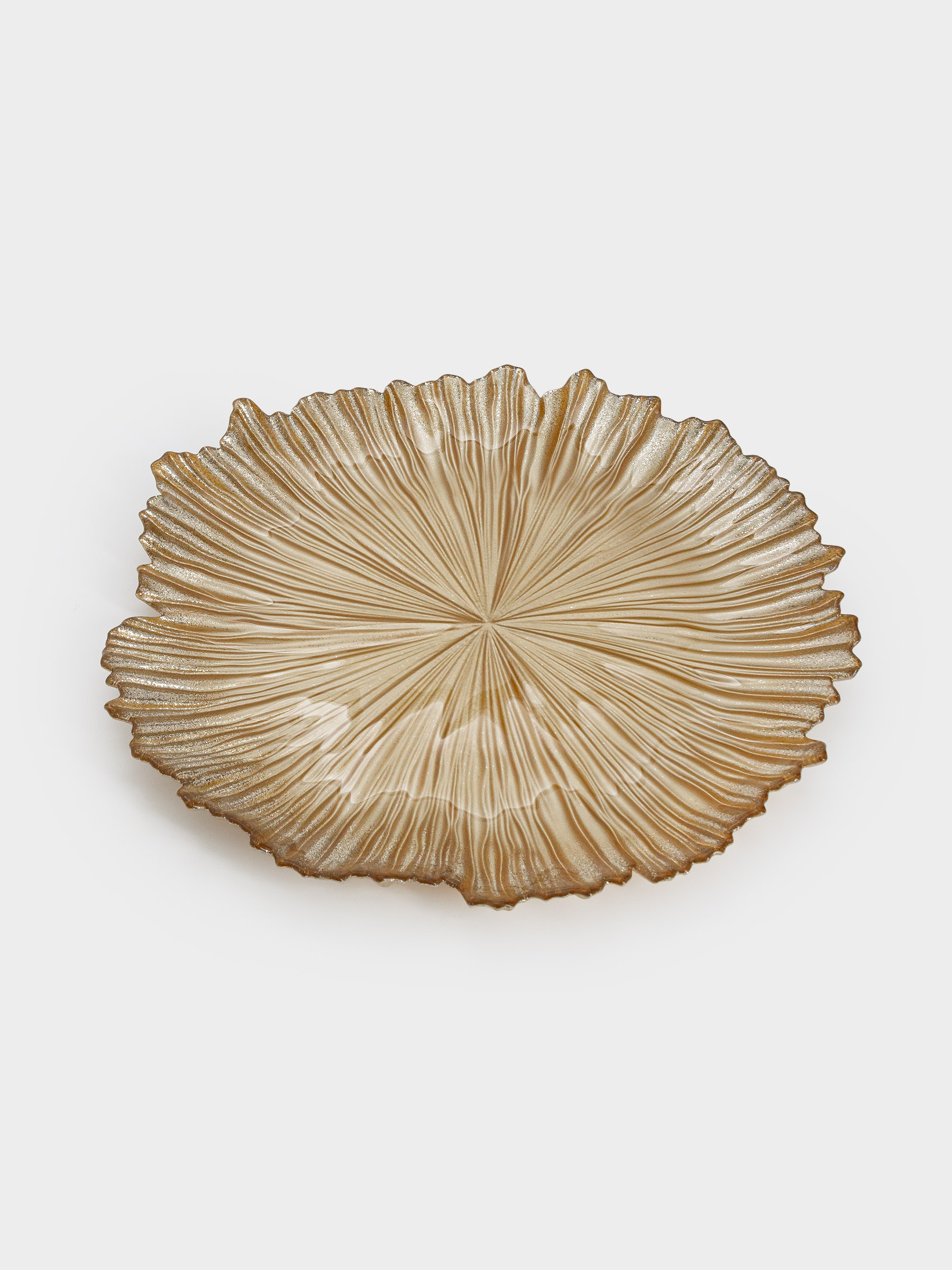 Тарелка обеденная, 28 см, стекло Р, золотистая, Ray, image-4