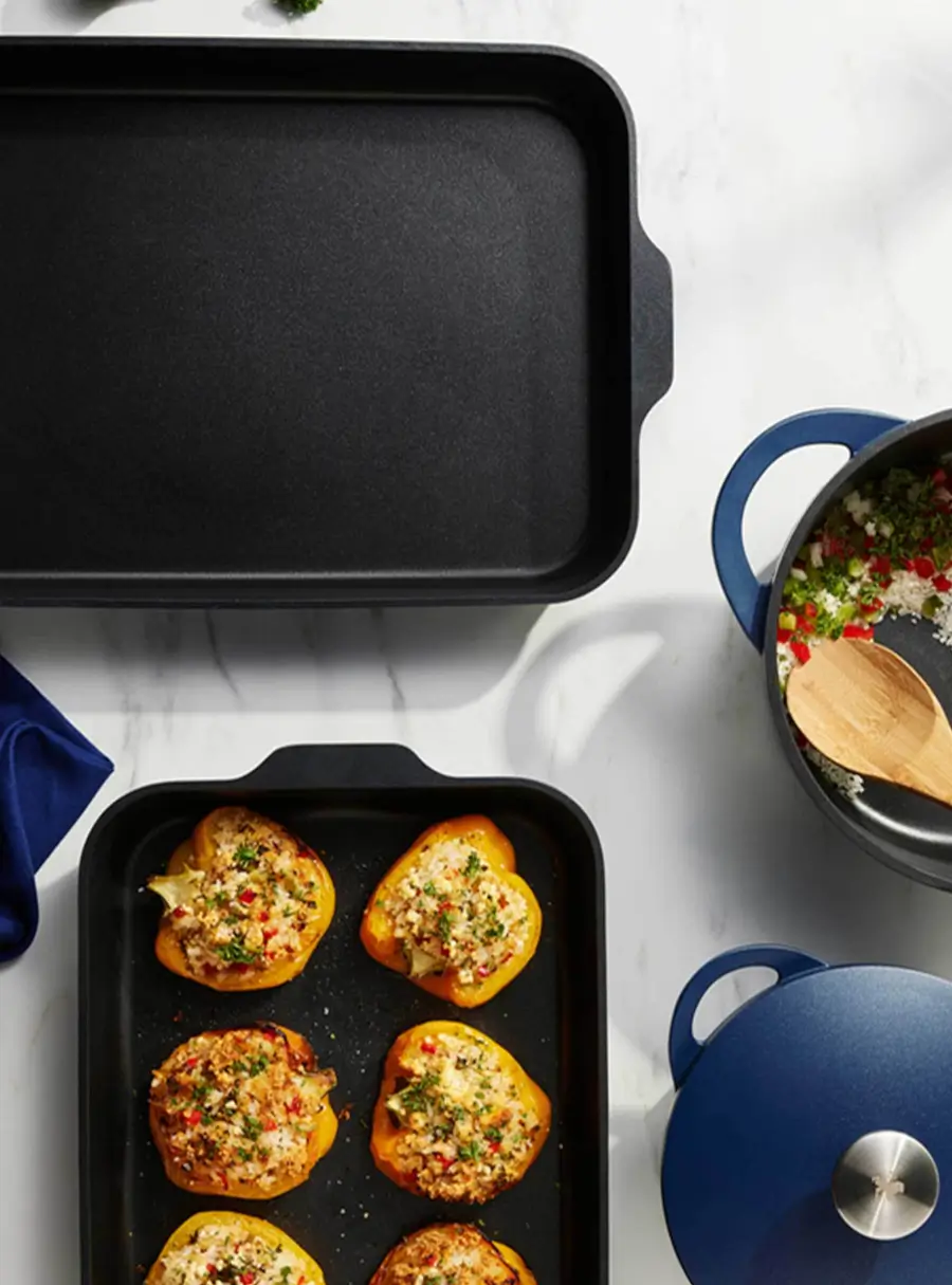 Форма для запекания, 38x28.5x5.5 см, синяя, с покрытием, Agile ,image-2