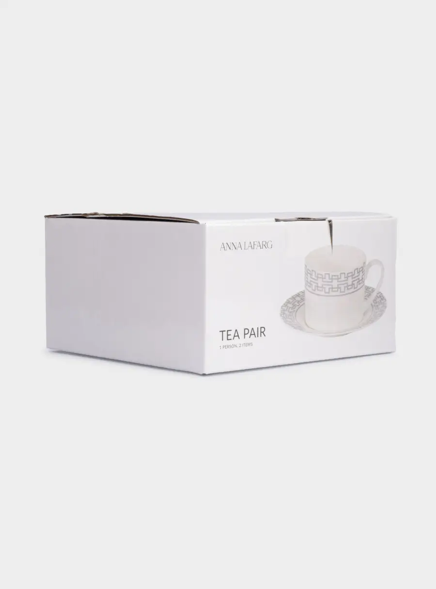 Пара чайная, 1 перс, 2 пр, 290 мл, фарфор F, белая, Орнамент, Greco, image-7