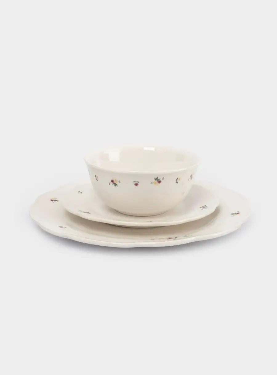 Сервиз обеденный, 6 перс, 18 пр, фарфор N, белый, Цветы, Meadow ,image-3