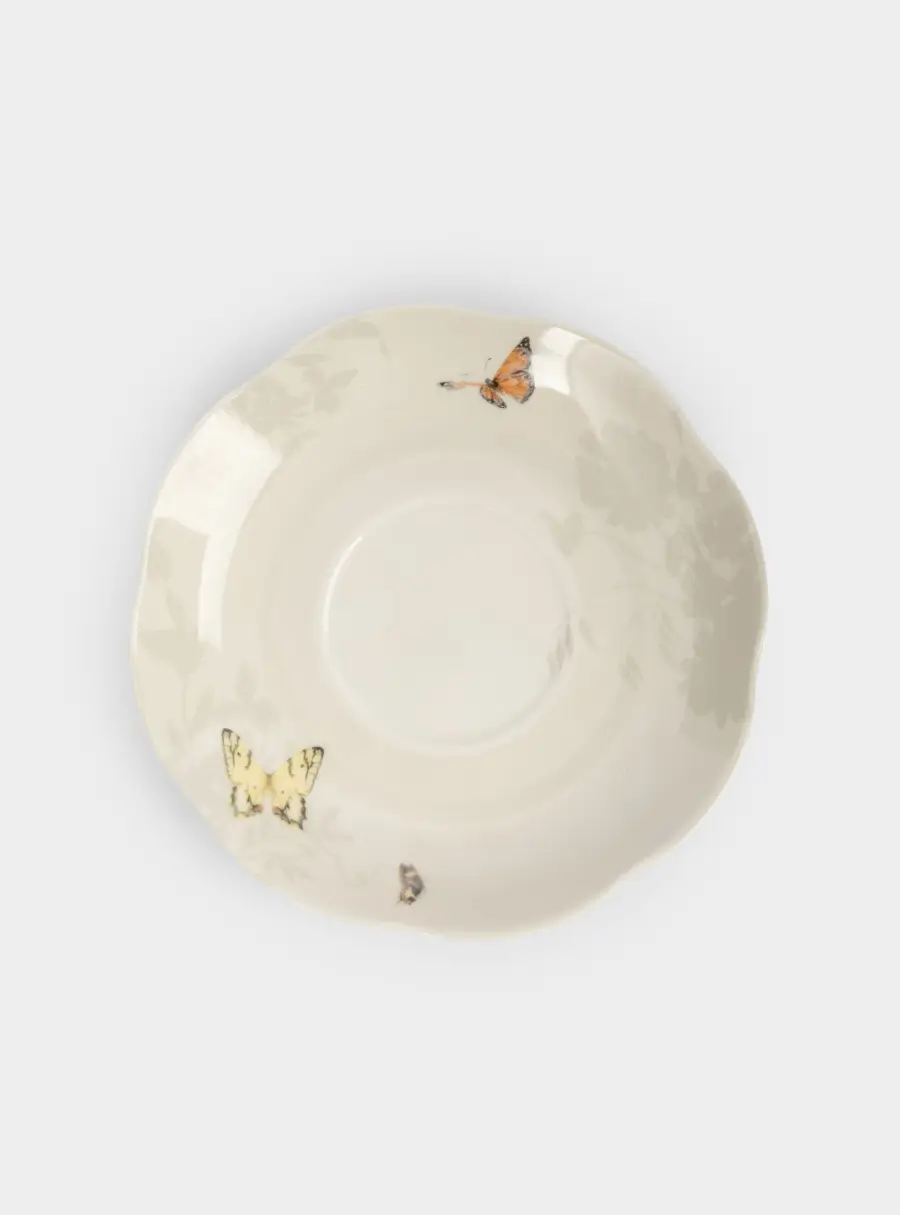 Пара чайная, 2 перс, 4 пр, 210 мл, фарфор N, бежевая, Бабочки, Butterfly garden, image-4