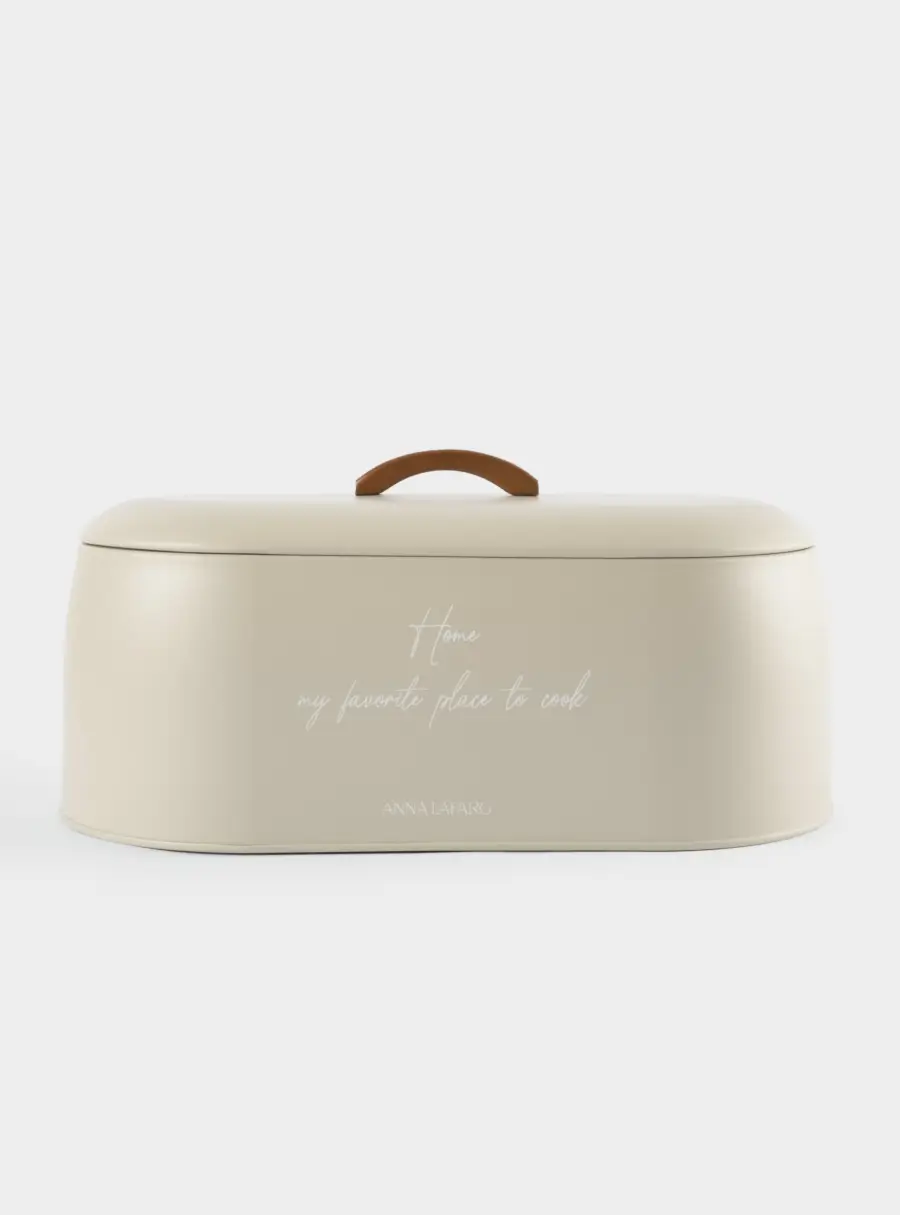 Хлебница, 36х16х20 см, металл/дерево, овальная, бежевая, Retro