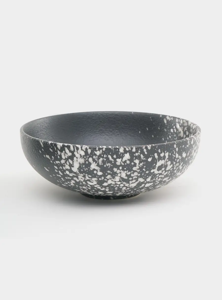 Салатник, 15,5х6 см, 500 мл, фарфор P, черный, в белую крапинку, Caviar Galaxy