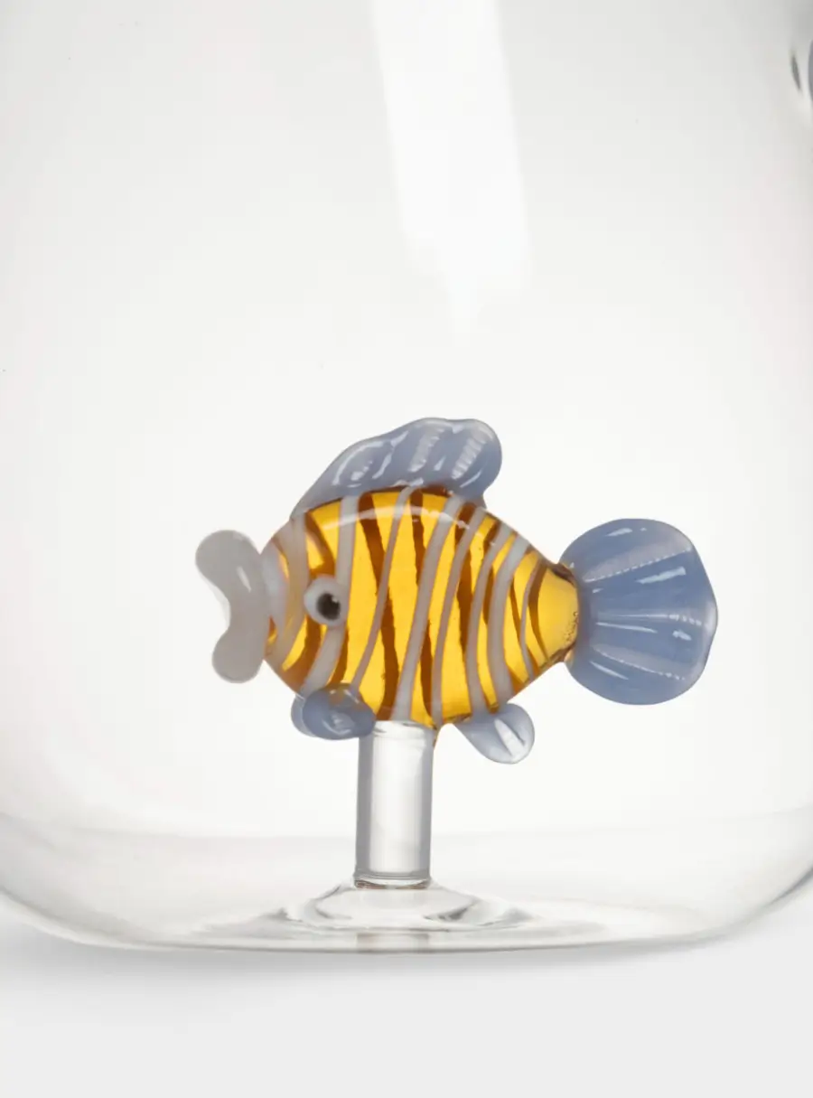 Кружка, 400 мл, стекло Б, зеленая ручка, Рыбка, Sea world, image-4