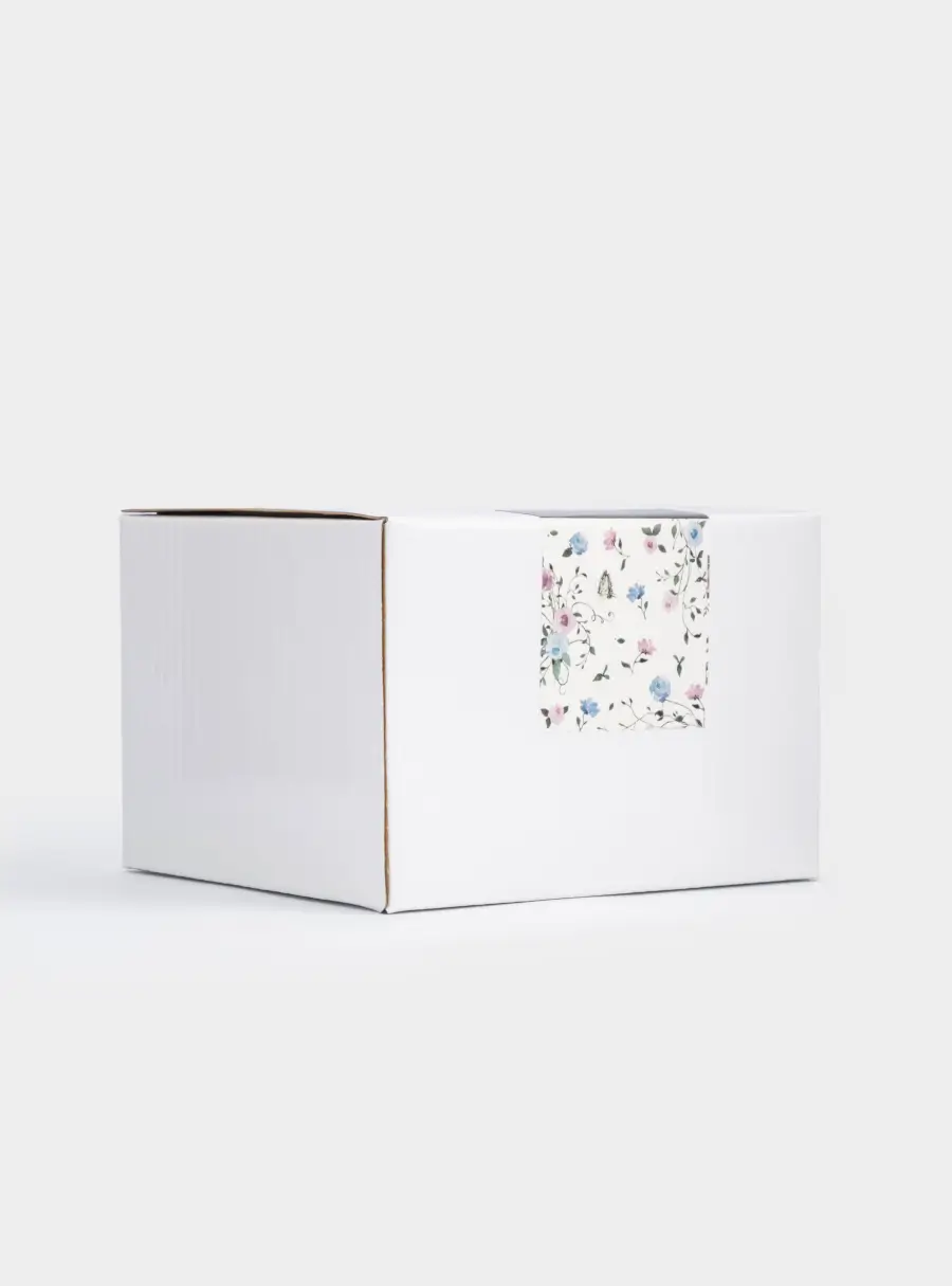 Кружка, 460 мл, керамика, молочная, Нежные цветы, Mint flowers, image-5