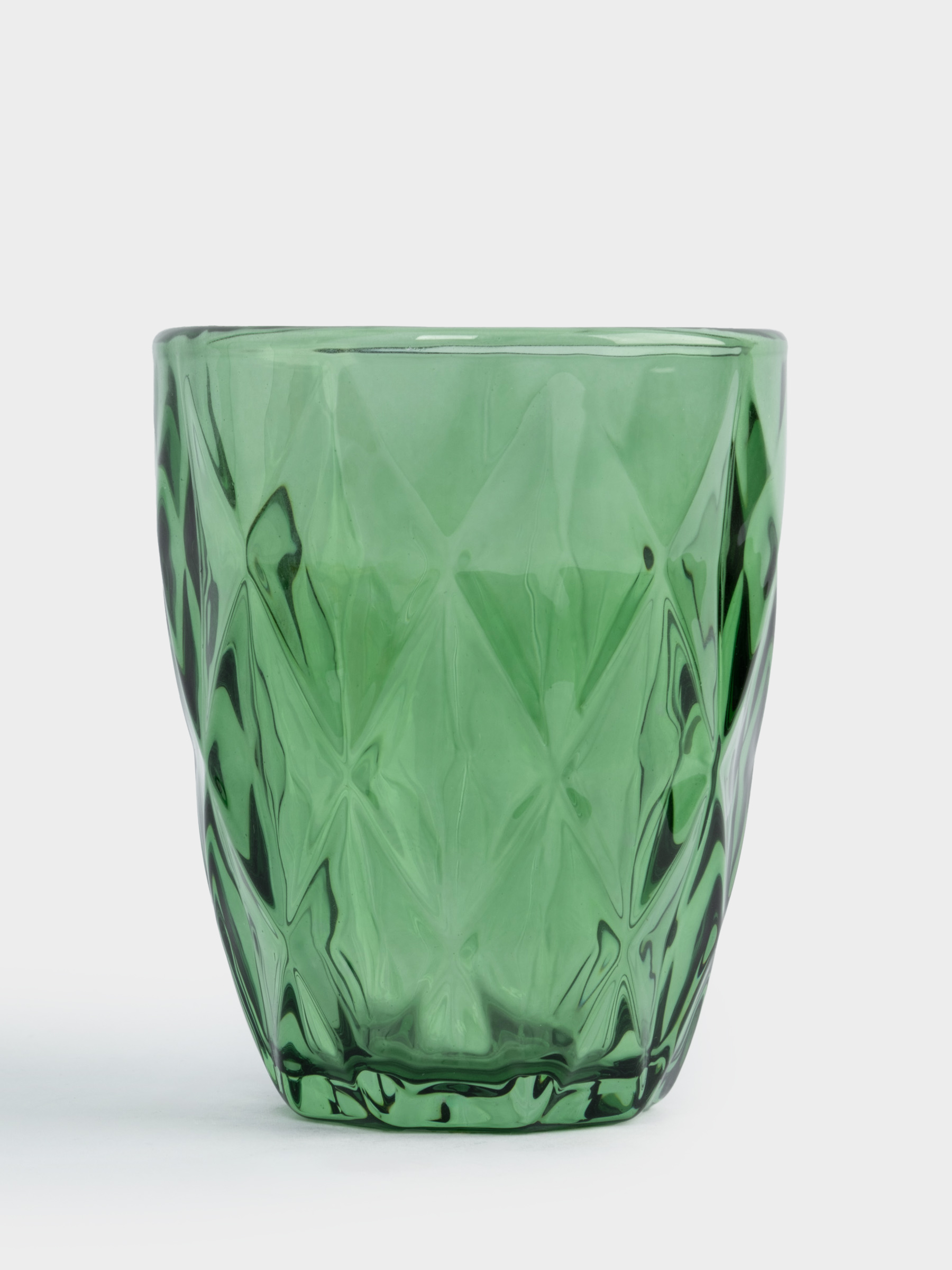 Стакан, 10 см, 270 мл, стекло, зеленый, Diamond color, image-2