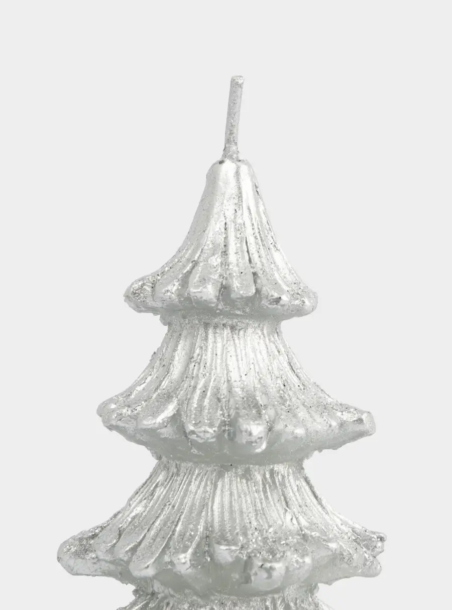 Свеча, 12 см, серебристая, Елка, New year ,image-2