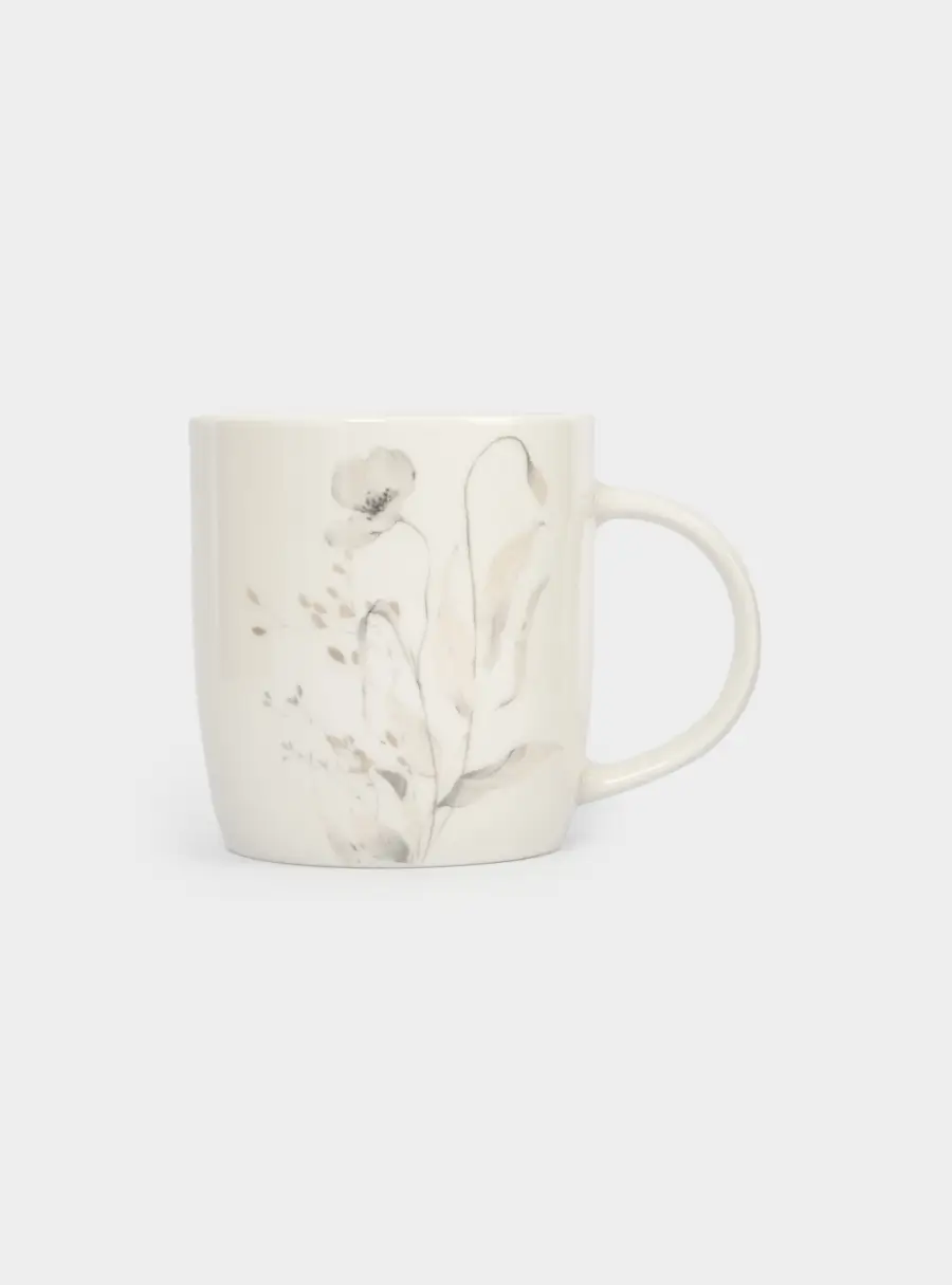 Кружка, 360 мл, фарфор N, молочная, Полевые цветы, Flower melody ,image-1
