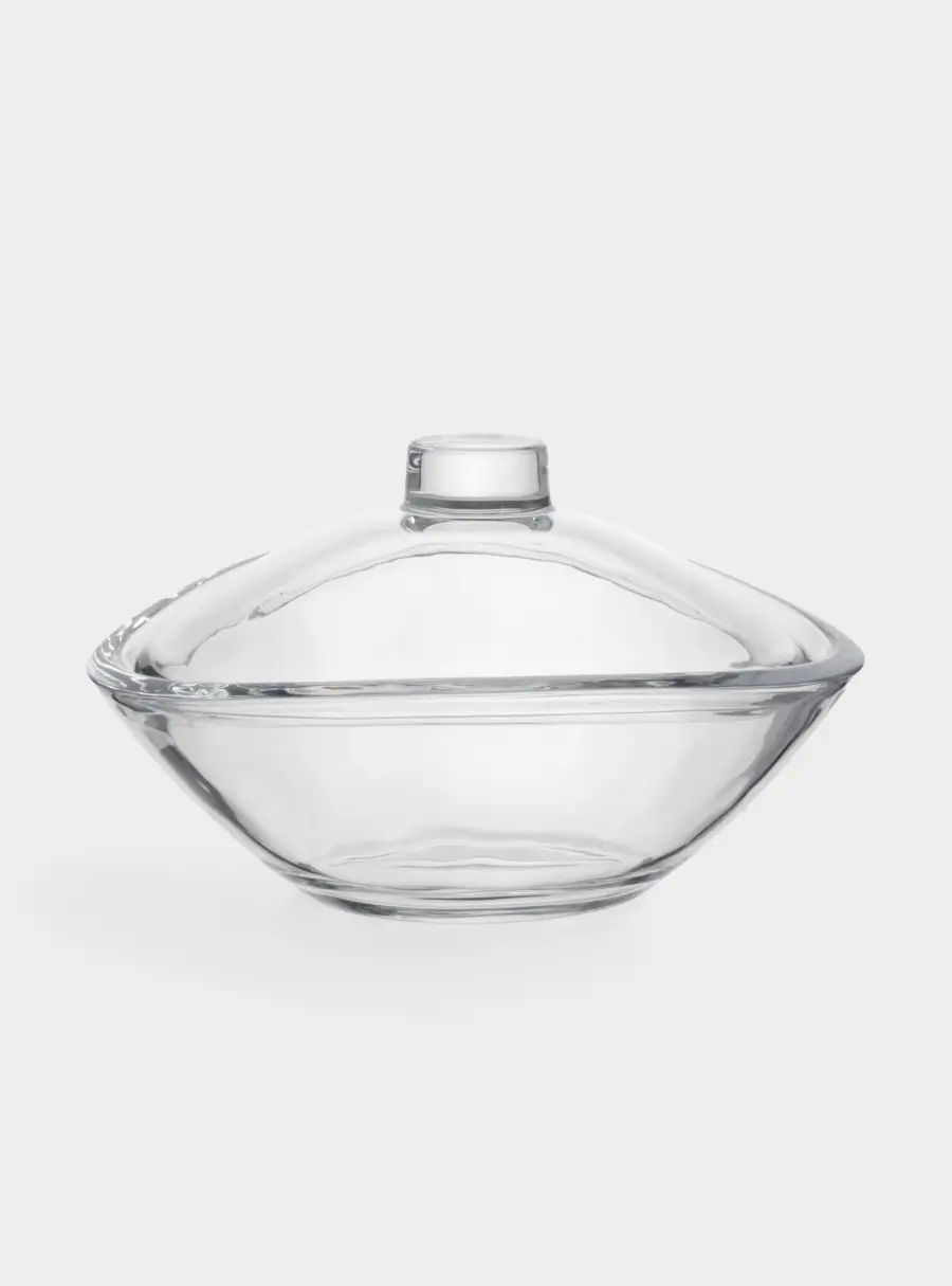 Салатник, 21х13 см, 840 мл, с крышкой, стекло, Song