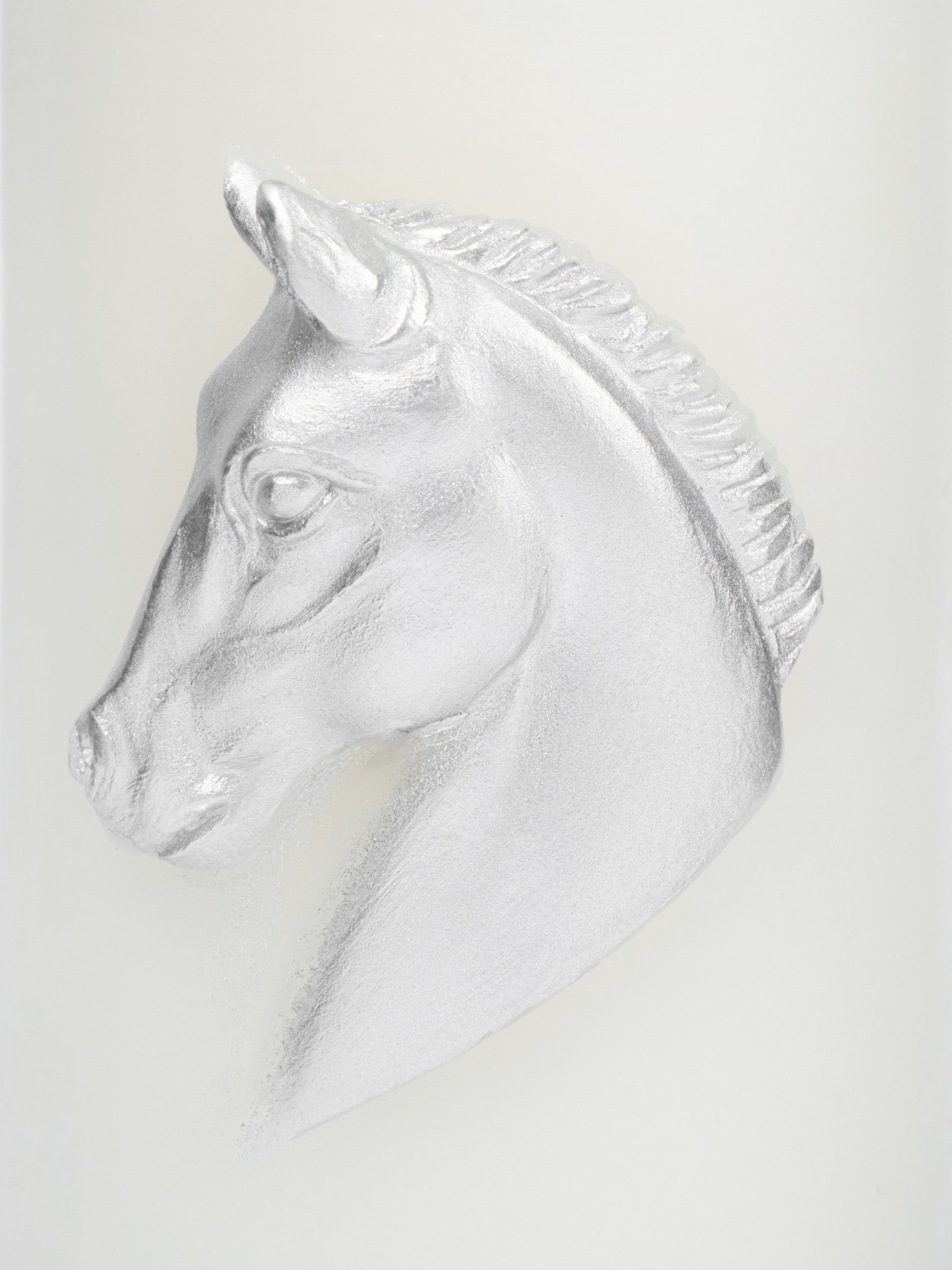 Свеча, 10 см, цилиндрическая, серебристая, Лошадь, Horse, image-3