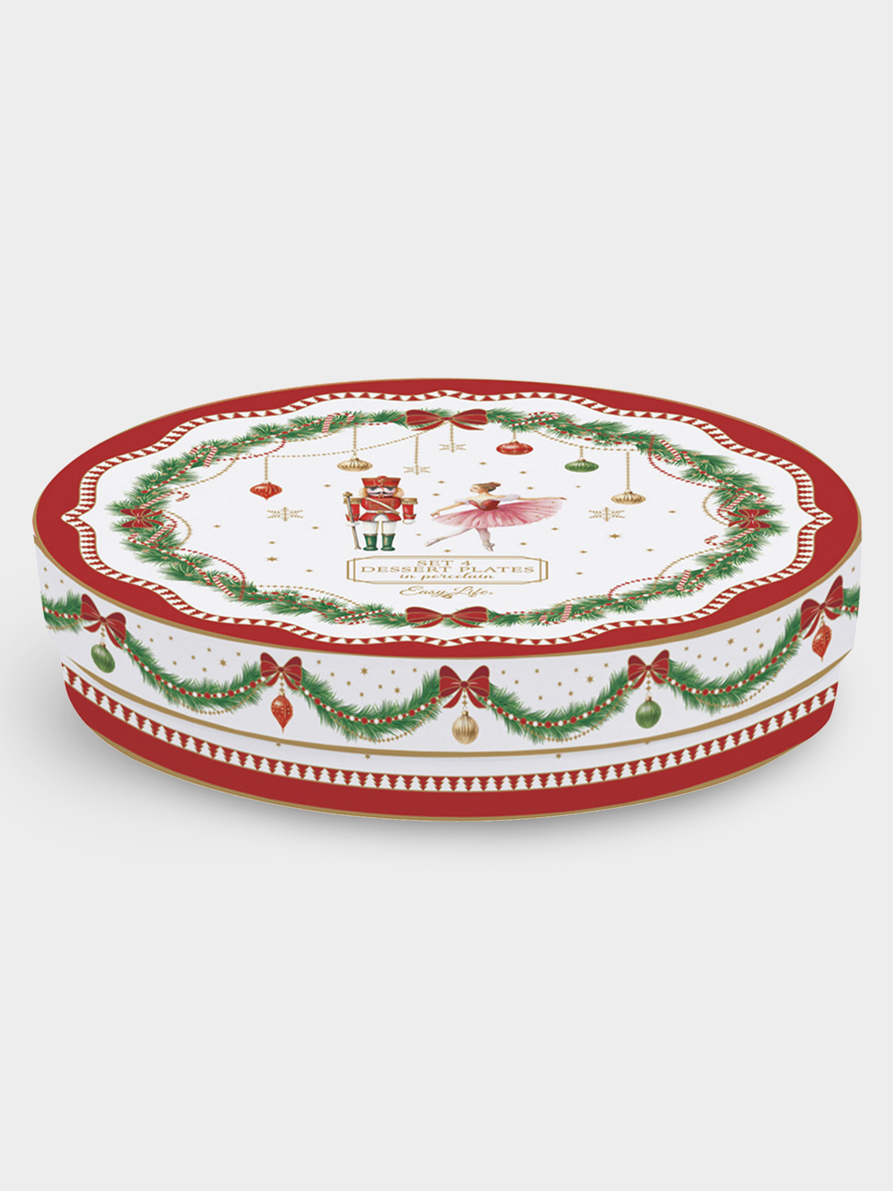 Тарелка десертная, 19 см, 4 шт, фарфор P, белая, Микс, Magie de Noel, image-5