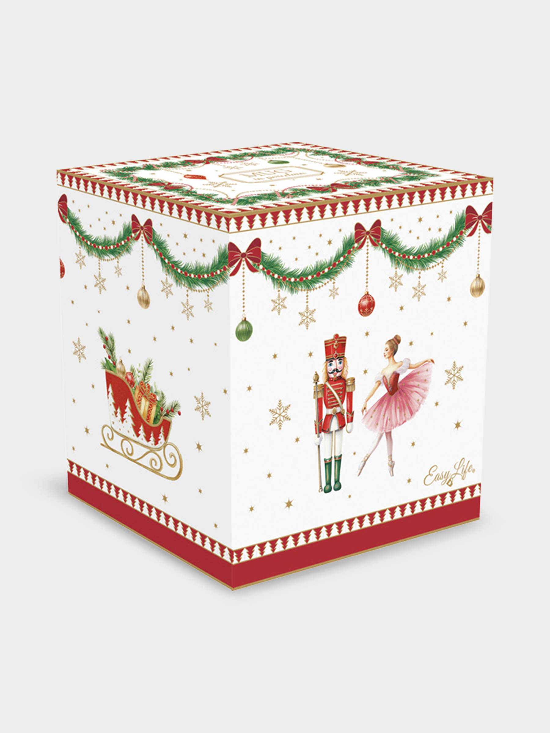 Кружка, 300 мл, фарфор P, белая, Щелкунчик и фея, Magie de Noel, image-1