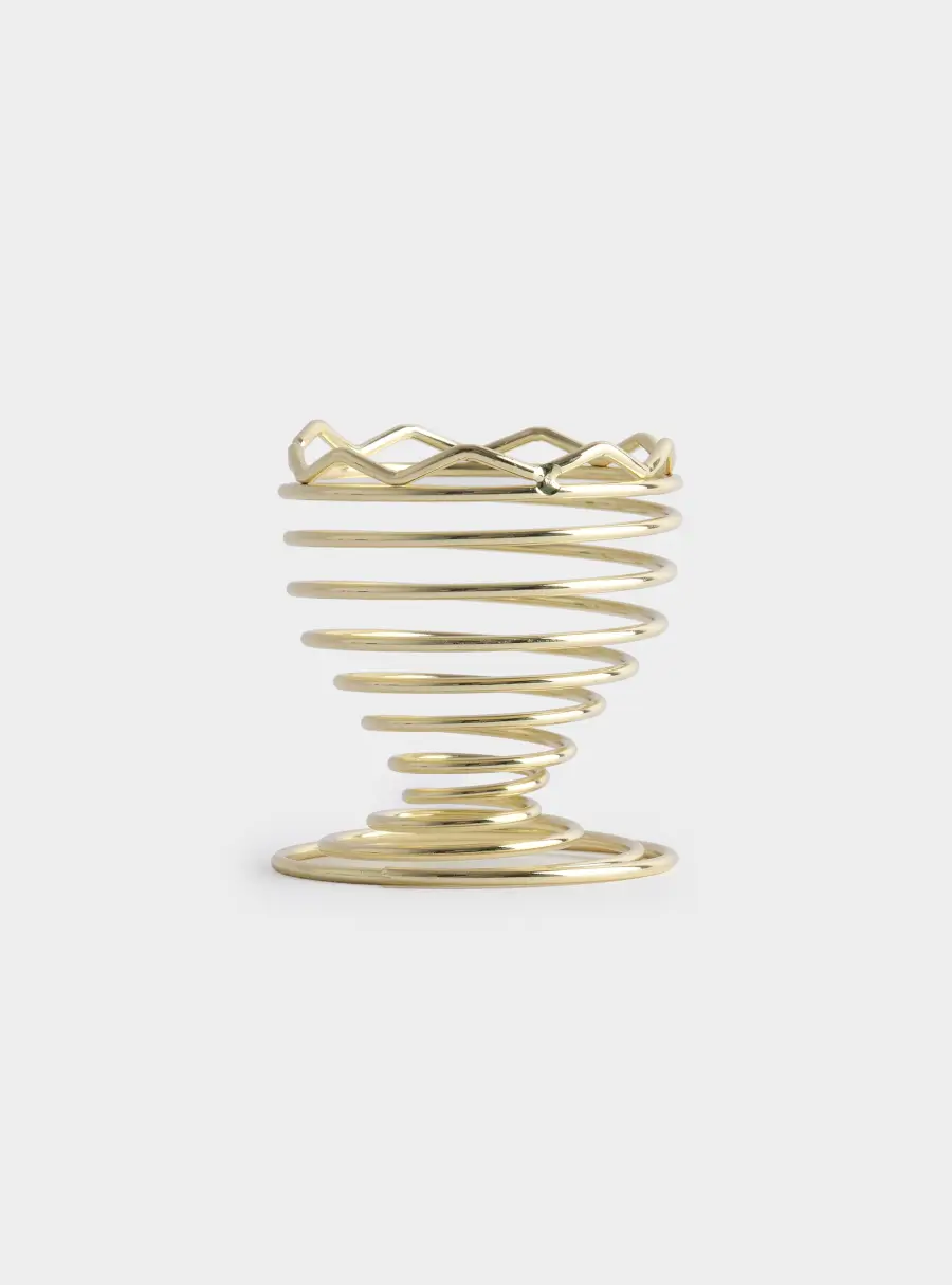 Подставка для яйца, 6 см, сталь, золотистая, Волны, Easter ,image-2