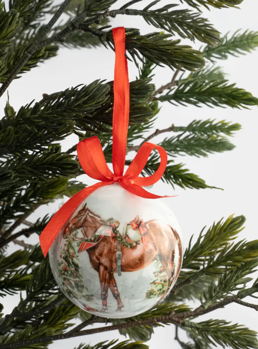 Игрушка елочная, 7 см, пенопласт, шар, Лошадка, Bright horse ,image-2