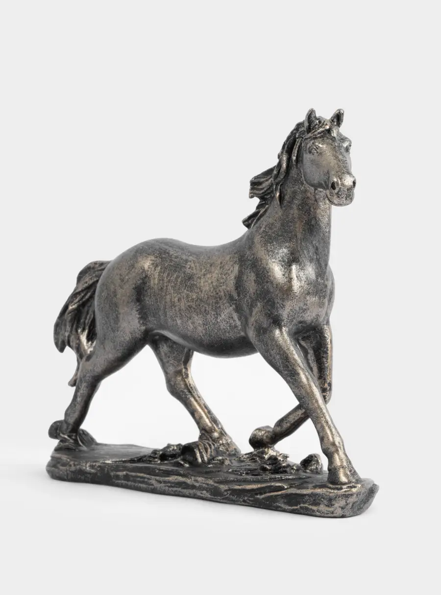 Статуэтка, 18 см, полирезин, бронзовая, Бегущий конь, Horse ,image-4