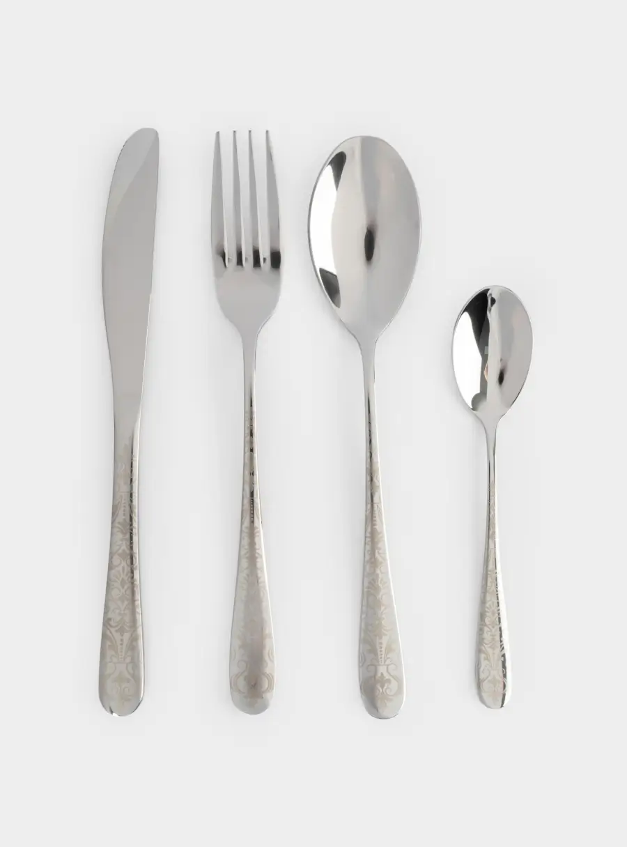 Столовые приборы, 6 перс, 24 пр, сталь, серебристые, Узоры, Valetta, image-1