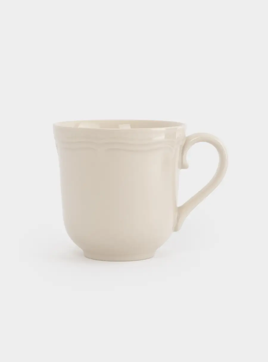 Кружка, 360 мл, фарфор P, молочная, Rustic ,image-0