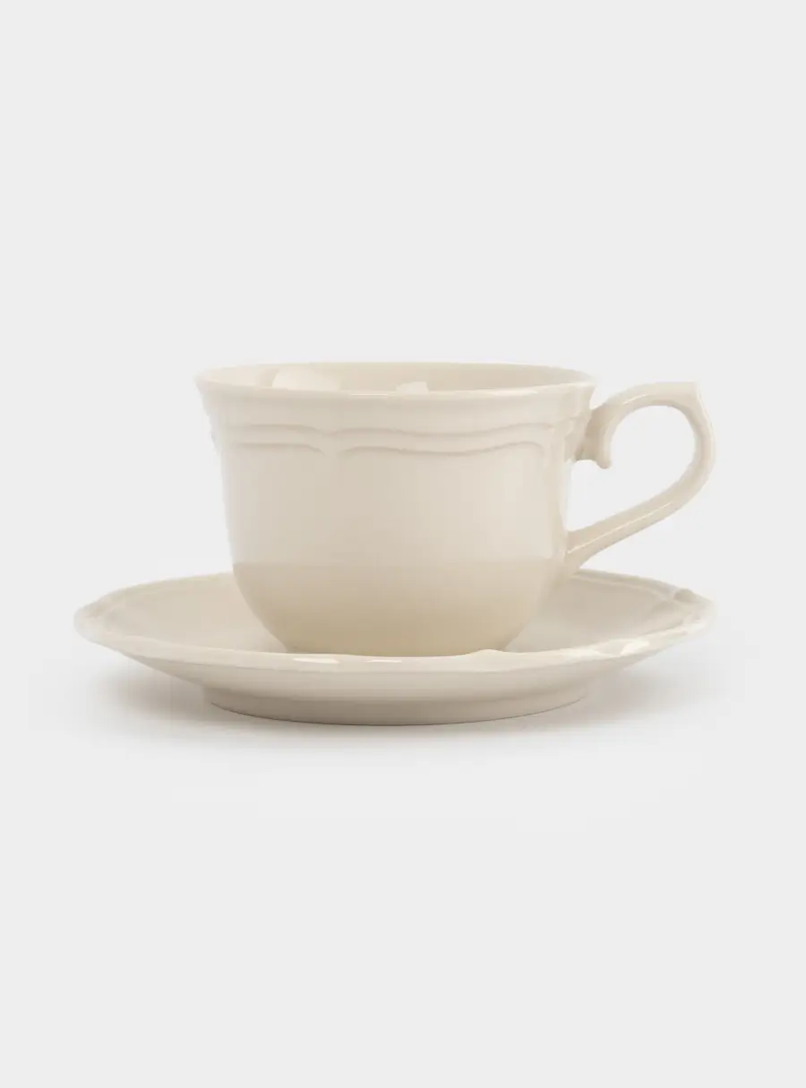 Пара чайная, 1 перс, 2 пр, 230 мл, фарфор P, молочная, Rustic ,image-1