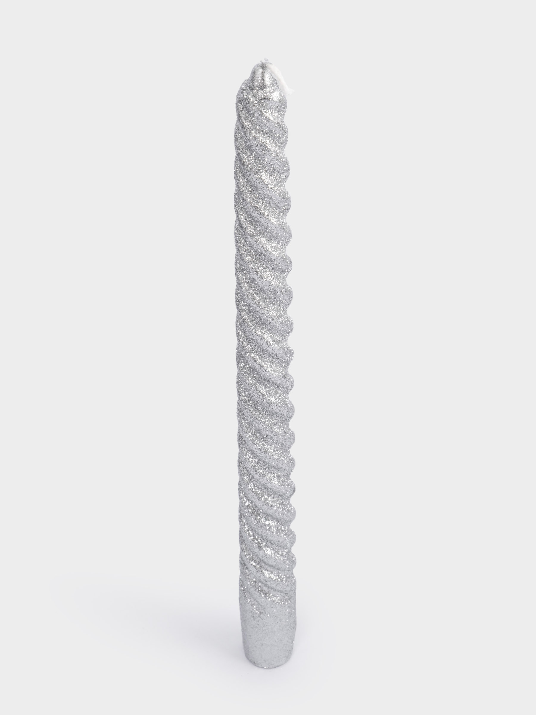 Свеча, 25 см, 2 шт, тонкая, серебристая, Rope, image-2