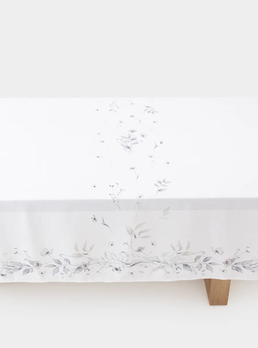 Скатерть, 160х160 см, полиэстер, молочная, Полевые цветы, Flower melody, image-5