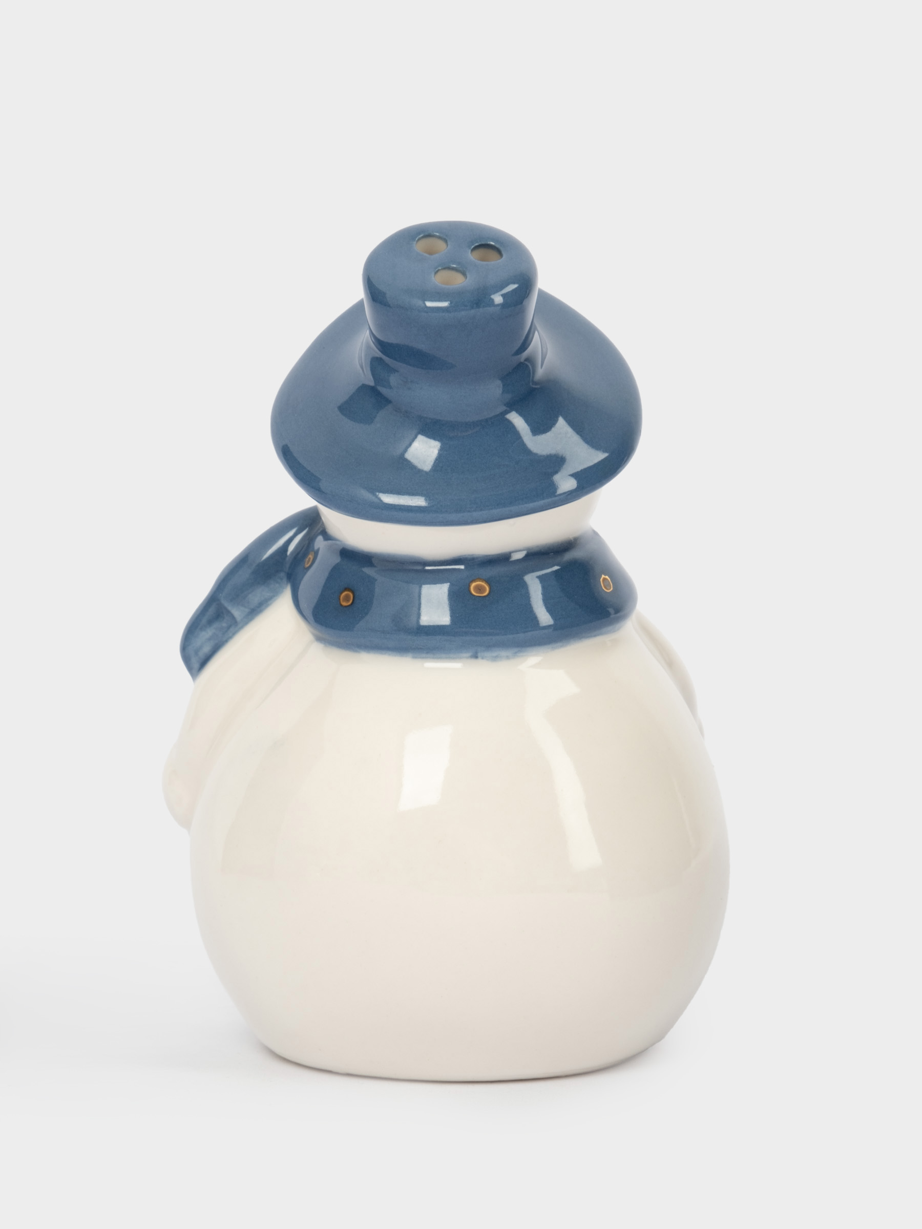 Емкость для соли или перца, 8 см, фарфор P, бело-голубая, Снеговик, Snowfall, image-5