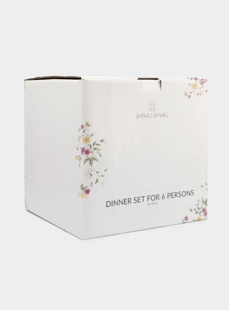 Сервиз обеденный, 6 перс, 18 пр, фарфор N, белый, Цветы, Meadow, image-14