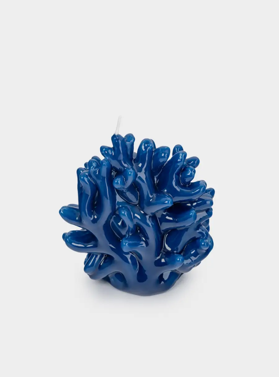 Свеча, 10x11 см, синяя, Коралл, Sea ,image-1
