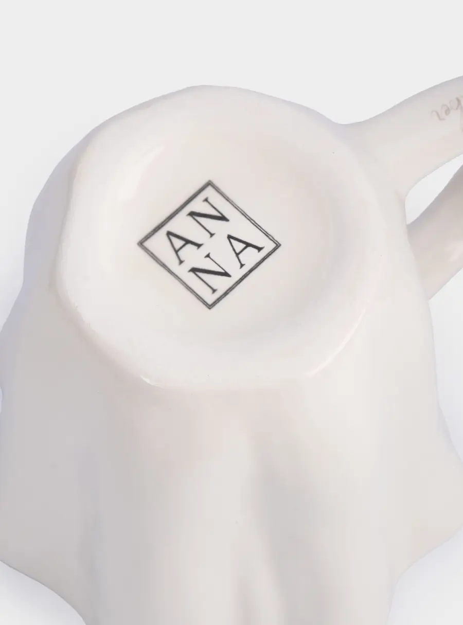 Кружка, 400 мл, керамика, молочно-золотистая, Мятый эффект, Blossom, image-5