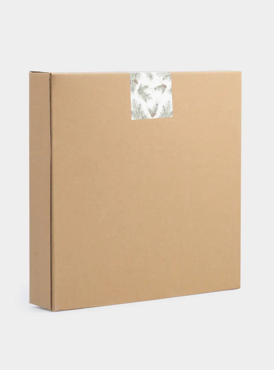 Блюдо глубокое, 26х5 см, керамика, зеленое, Шишки на еловой ветке, Fir branch, image-6