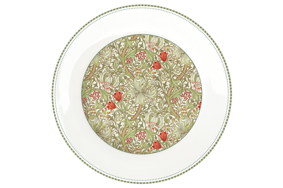 Тарелка обеденная Уильям Моррис зелёная, 26,5 см