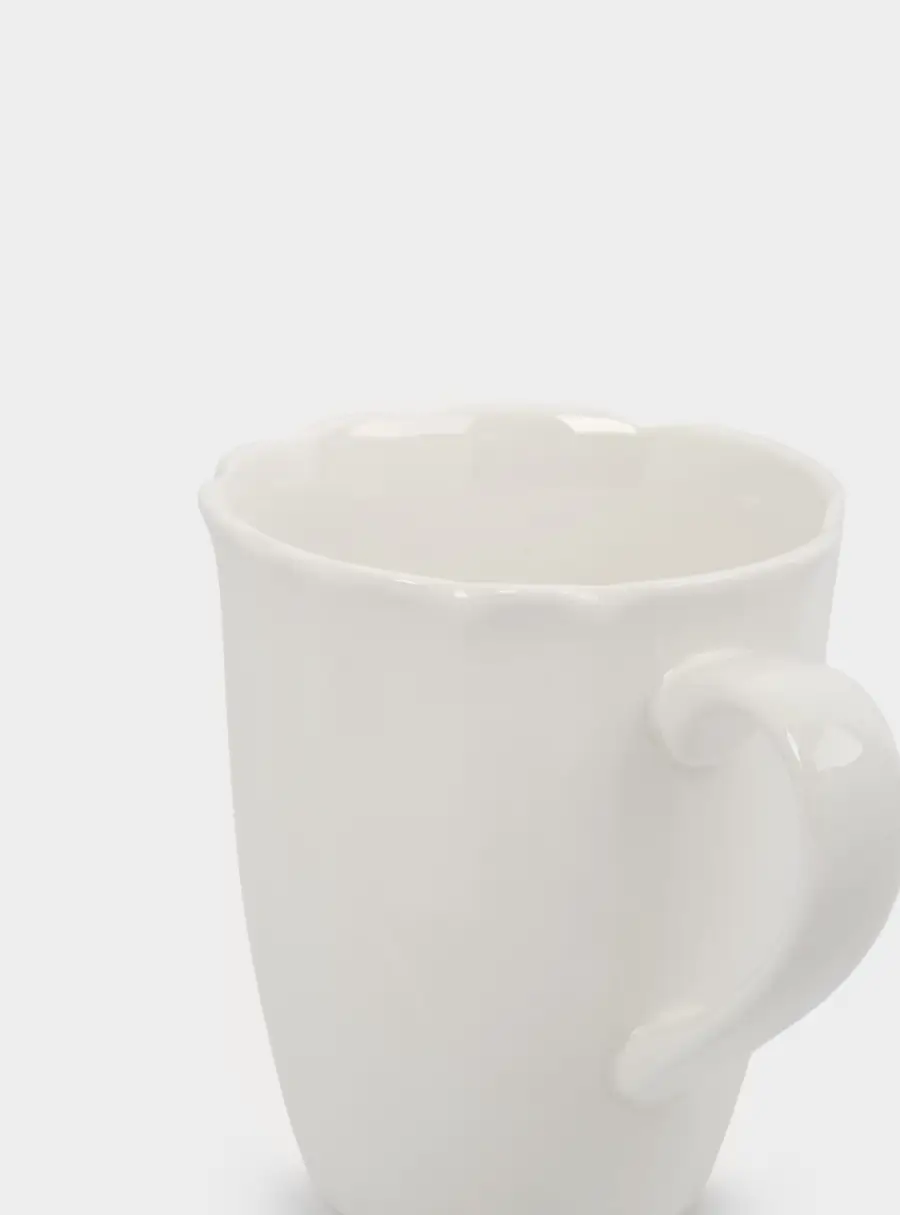 Кружка, 400 мл, фарфор P, белая, Волнистый край, White ocean, image-4