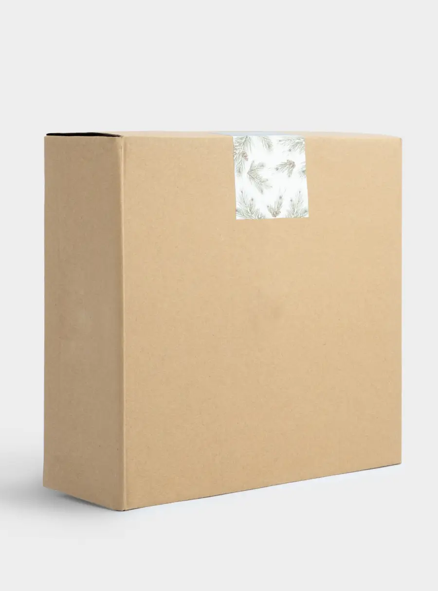 Менажница, с декором, 23 см, 3 отд, керамика, зеленая, Шишки на еловой ветке, Fir branch, image-6