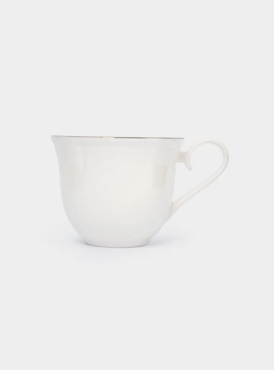 Кружка, 350 мл, 2 шт, фарфор F, белая, с серебристым кантом, Dynasty ,image-2