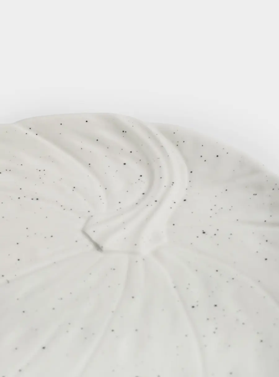 Блюдо, 22 см, керамика, белое, в крапинку, Тыква, Light pumpkin ,image-2