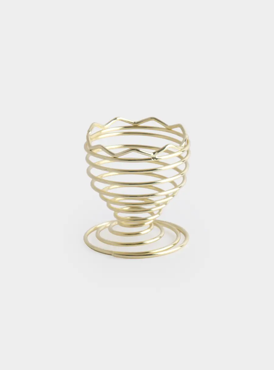 Подставка для яйца, 6 см, сталь, золотистая, Волны, Easter ,image-1