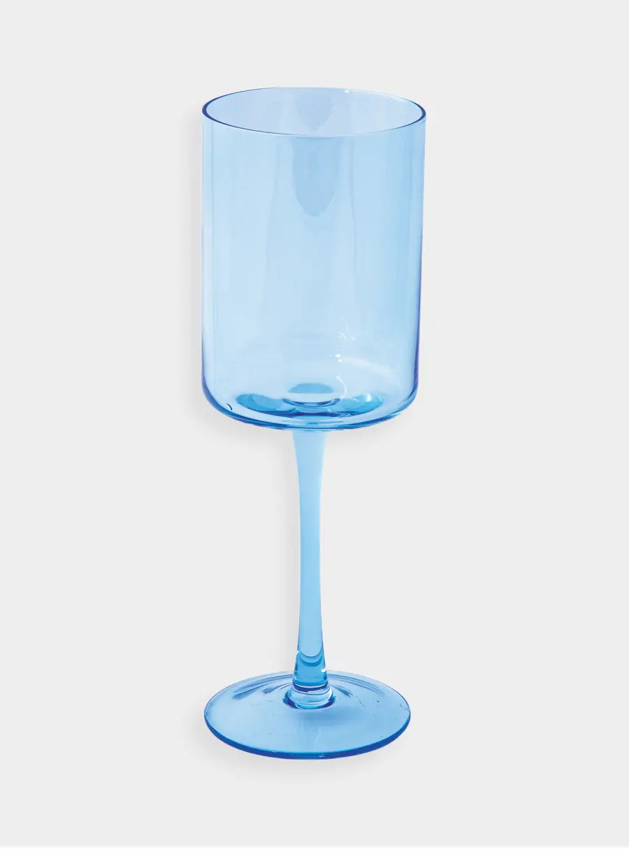 Набор бокалов для вина, 2 пр, 380 мл, стекло, голубые, Rainbow ,image-1